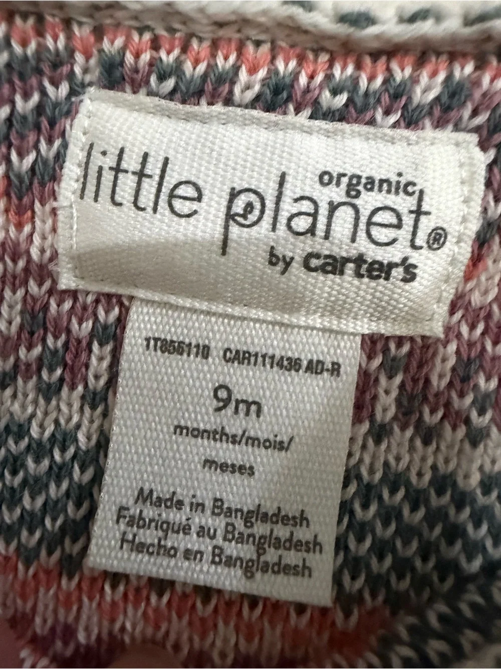 Carter's Cream Snowman Sweater with Gray Leggings
